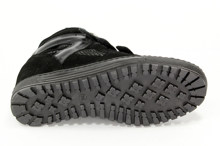 Sneakersy Eksbut 76-4055-549 Czarny Wel.