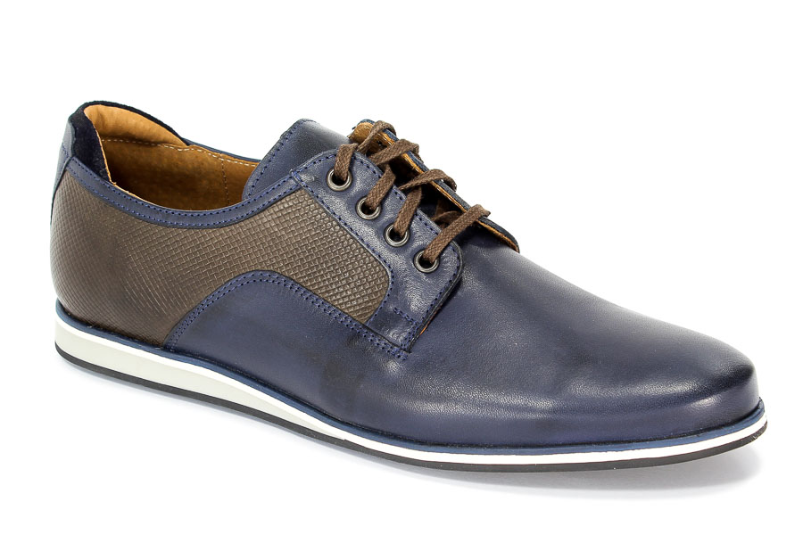 Półbuty Euro Moda 267/089M16/TR Granat