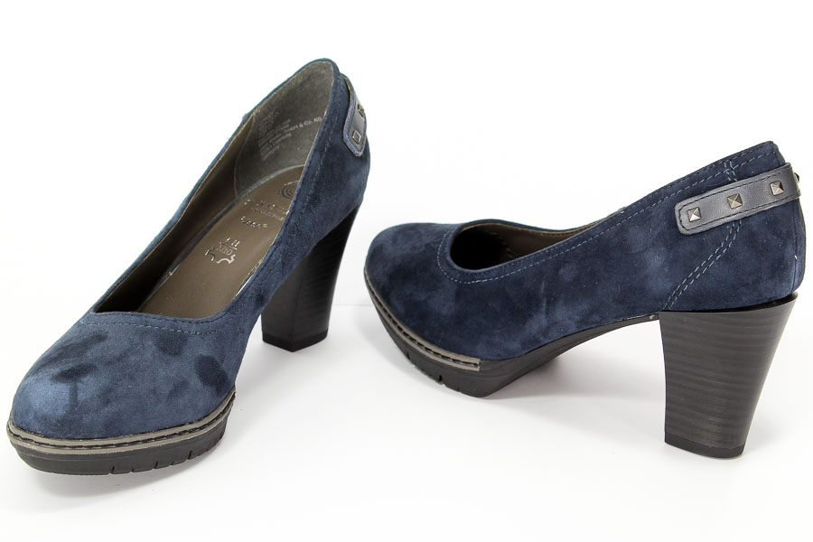 Czółenka Jana 8-22403-27 806 Navy Suede