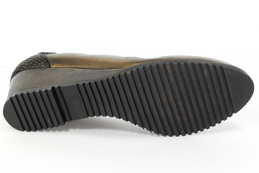 Półbuty Venetti 1124 Złoto przec