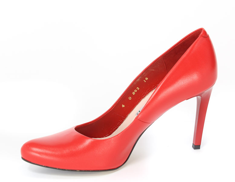 Czółenka Bravo Moda 892 Czerwona skóra