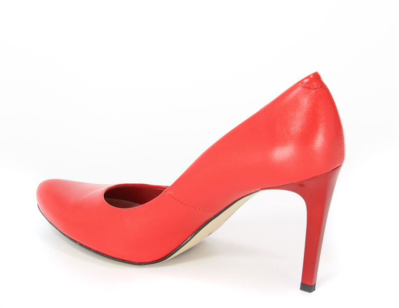 Czółenka Bravo Moda 892 Czerwona skóra