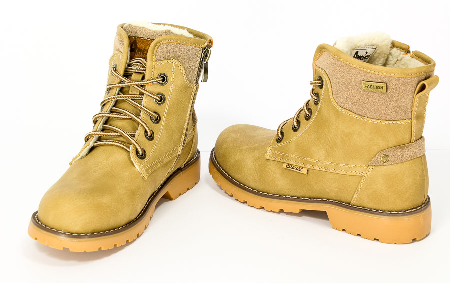 Trzewiki American TL1709S-2 Cream r.32-36