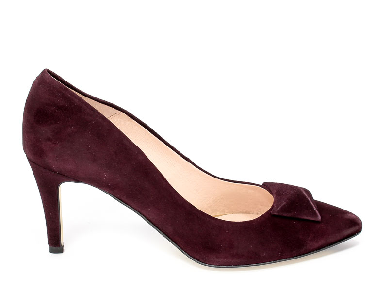 Czółenka Bravo Moda 1460 Bordo zamsz