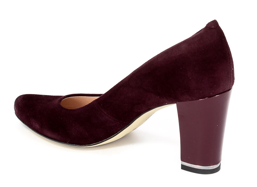 Bravo Moda Czółenka 1238 Bordo zamsz