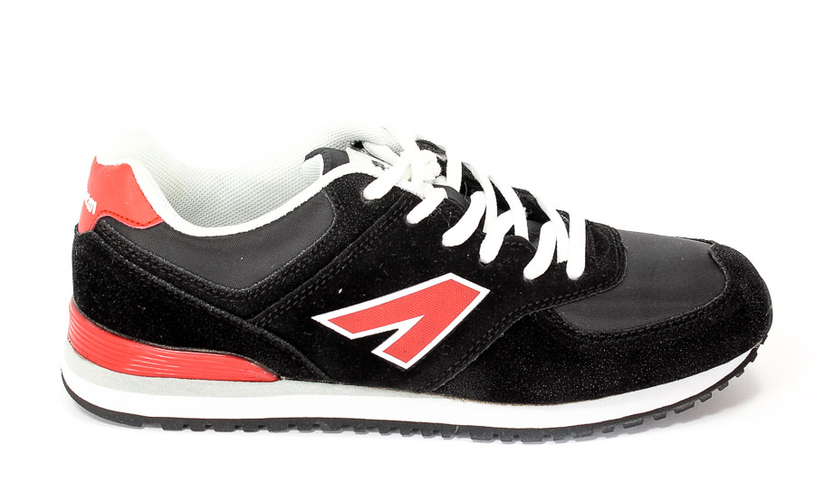 Półbuty American 33100-3 Black/Red.Prz