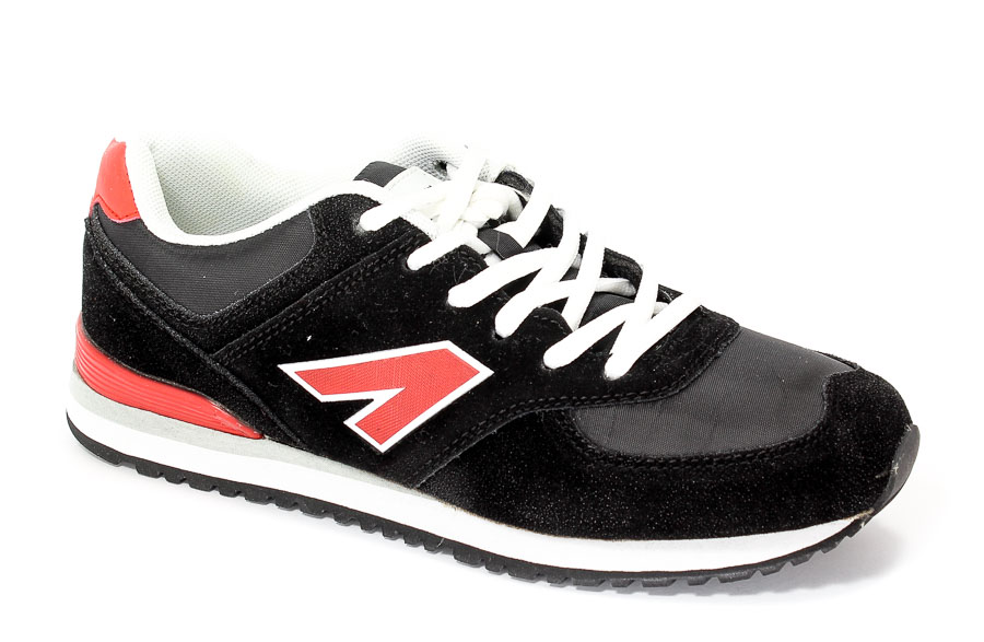 Półbuty American 33100-3 Black/Red.Prz