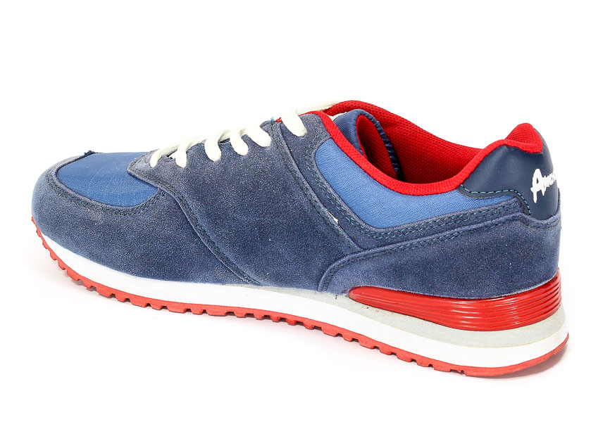 Półbuty American 33100-5 Navy/Red.Prz