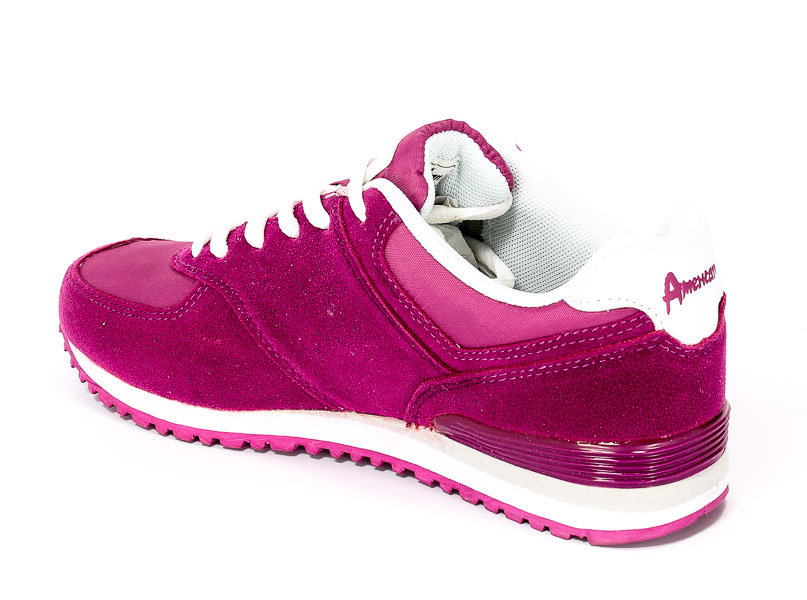 Półbuty American 33100-E DK.Fuxia/White.Prz