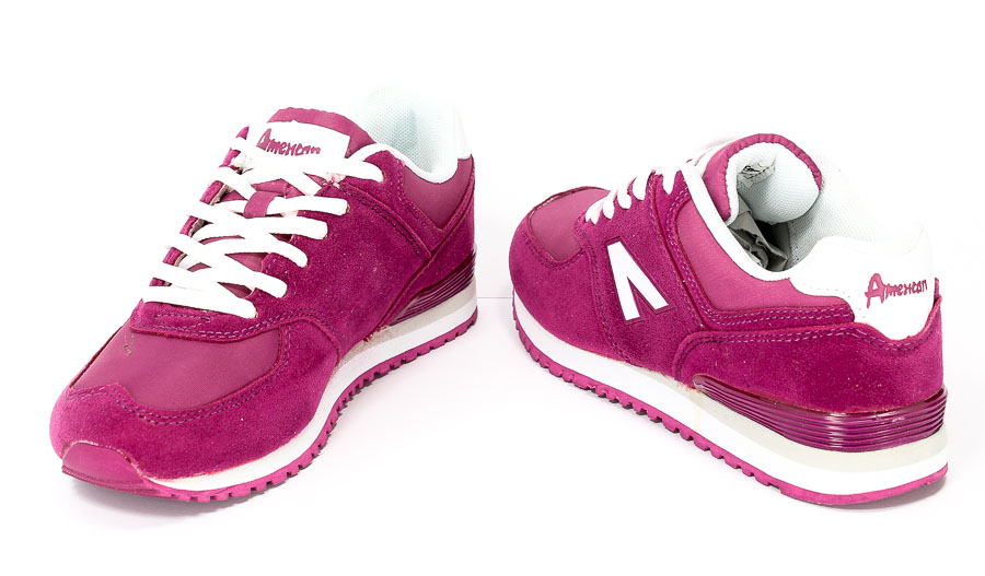 Półbuty American 33100-E DK.Fuxia/White.Prz