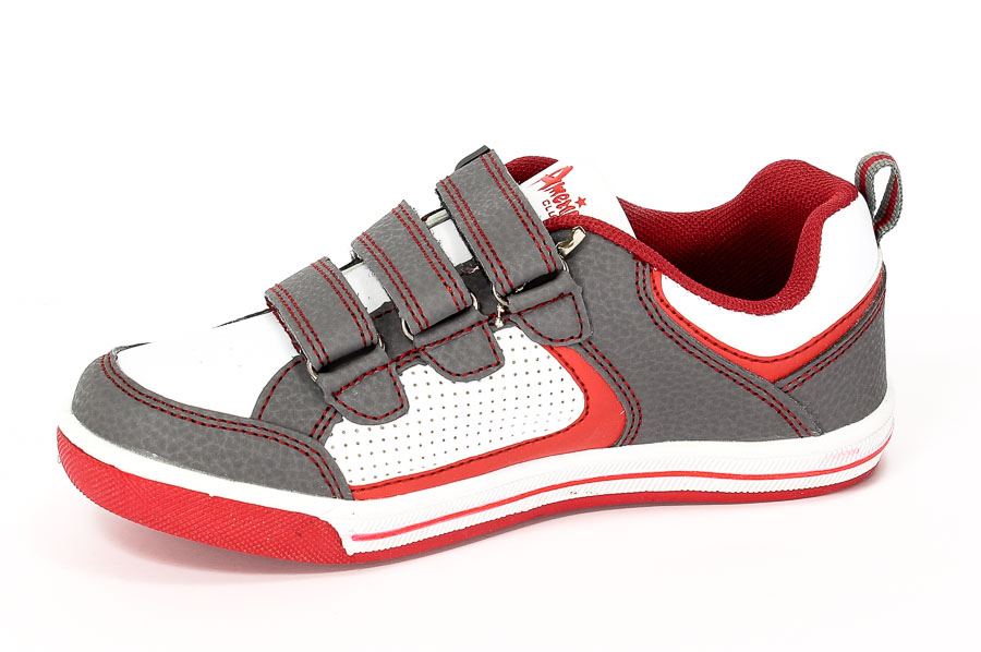Półbuty American 2900 Grey/Red.Prz
