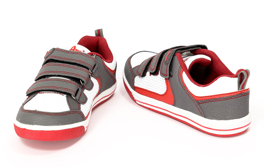 Półbuty American 2900 Grey/Red.Prz