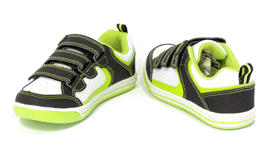 Półbuty American 2900 Black/Green.Prz
