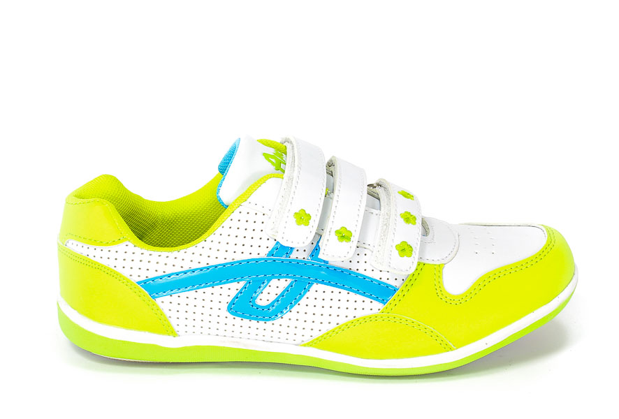 Półbuty American CA95-05316 White/Lime.Prz