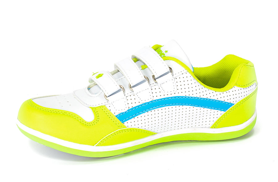 Półbuty American CA95-05316 White/Lime.Prz