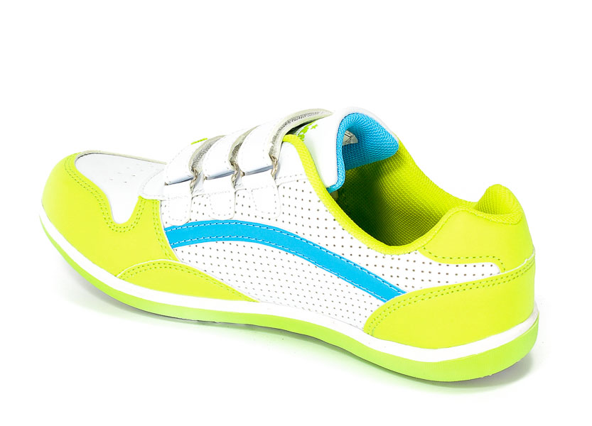 Półbuty American CA95-05316 White/Lime.Prz
