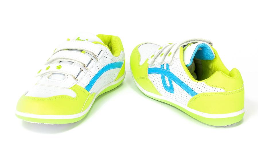 Półbuty American CA95-05316 White/Lime.Prz