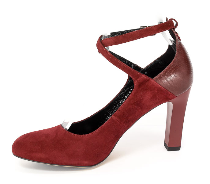 Czółenka letnie Kotyl 5897 Bordo zamsz