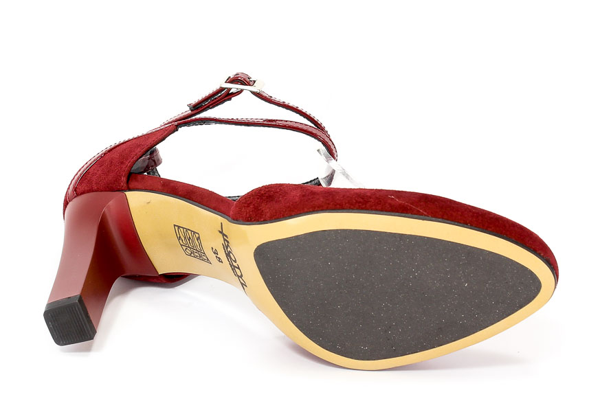 Czółenka letnie Kotyl 5891 Bordo zamsz
