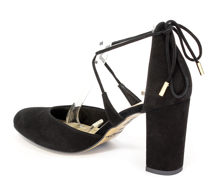 Czółenka letnie Kotyl 5899 Czarny zamsz