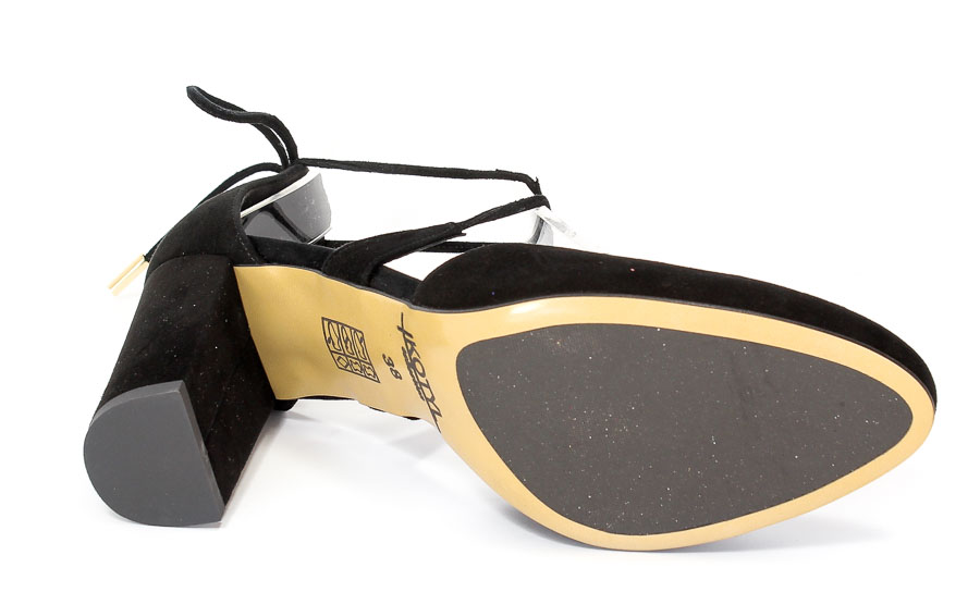 Czółenka letnie Kotyl 5899 Czarny zamsz