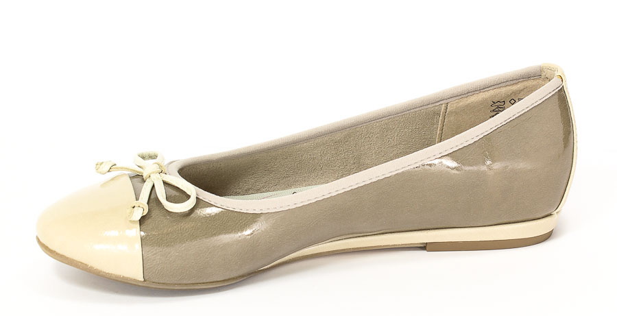 Baleriny Jana 8-22115-30 Taupe Comb.Prz