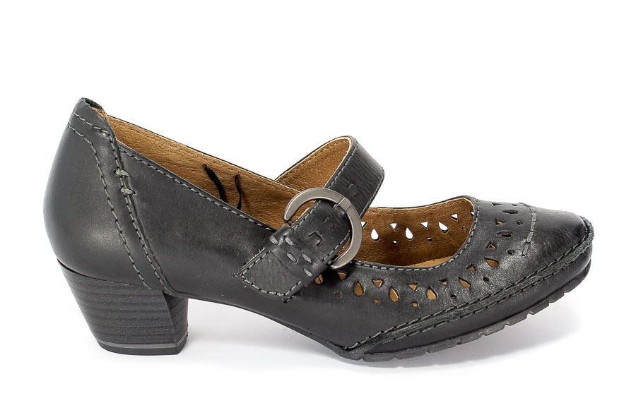 Czółenka Jana 8-24311-28 Black.Prz