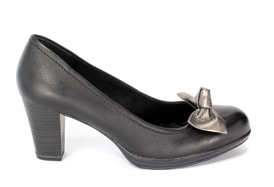 Czółenka Jana 8-22419-20 Black Pew.Prz
