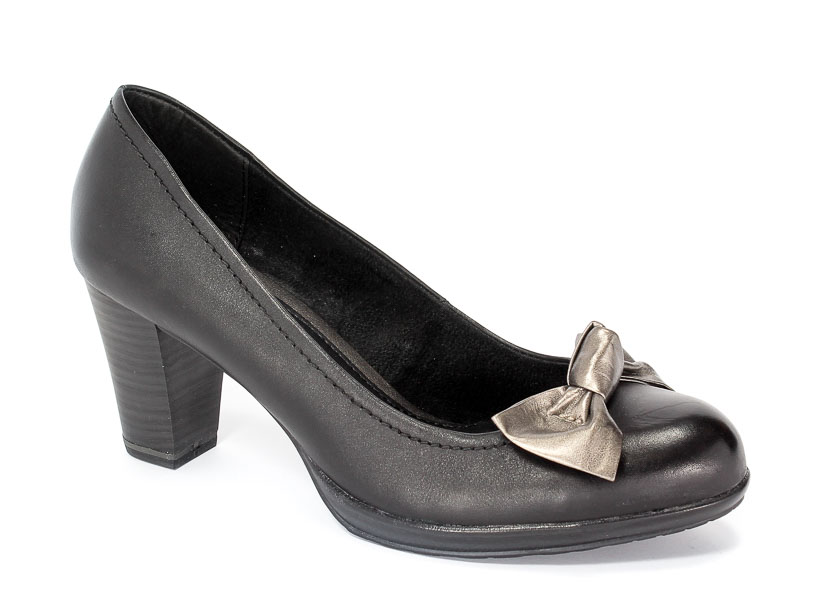 Czółenka Jana 8-22419-20 Black Pew.Prz