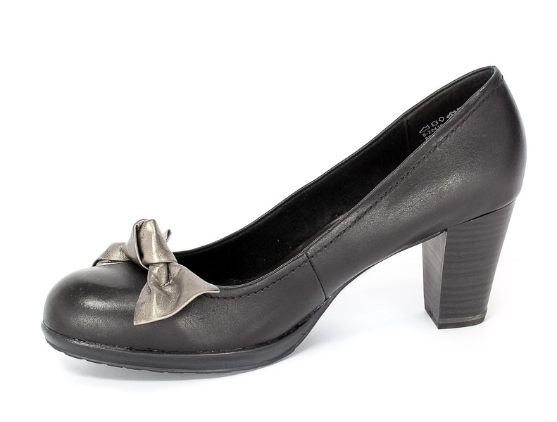 Czółenka Jana 8-22419-20 Black Pew.Prz