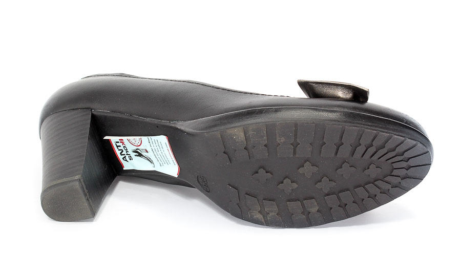 Czółenka Jana 8-22419-20 Black Pew.Prz