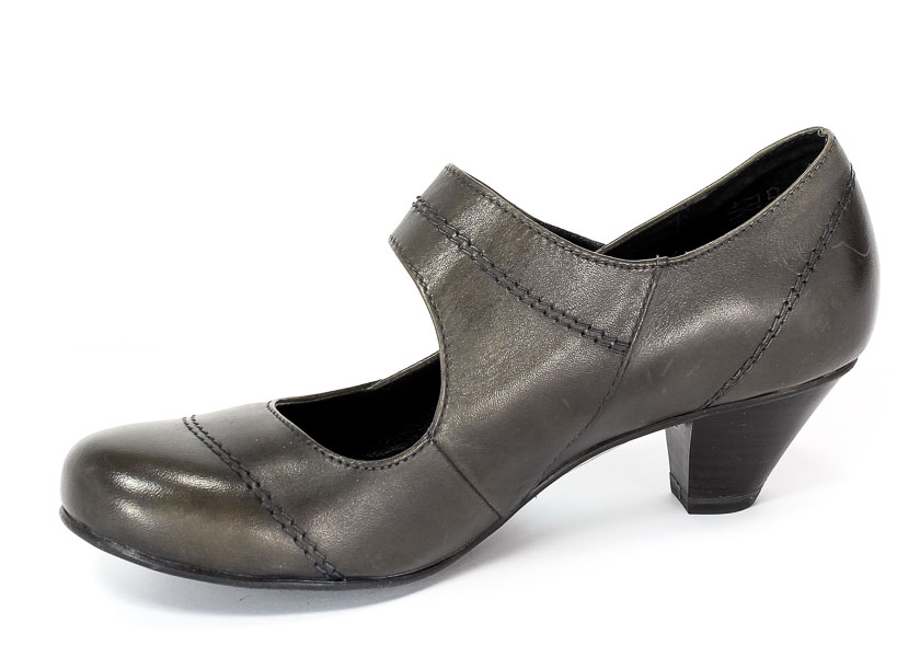 Czółenka Jana 8-24302-27 Graphite.Prz