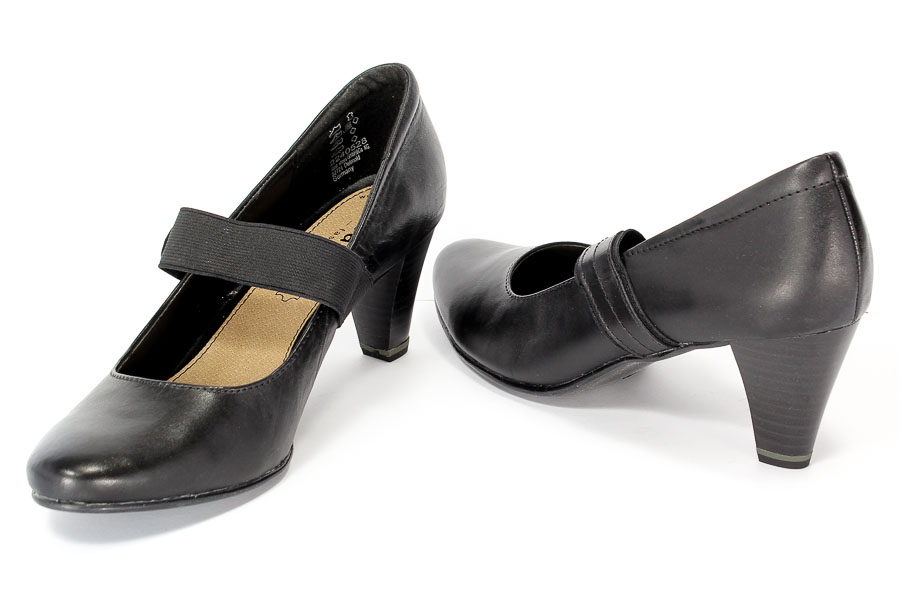 Czółenka Jana 8-22405-28 Black.Prz