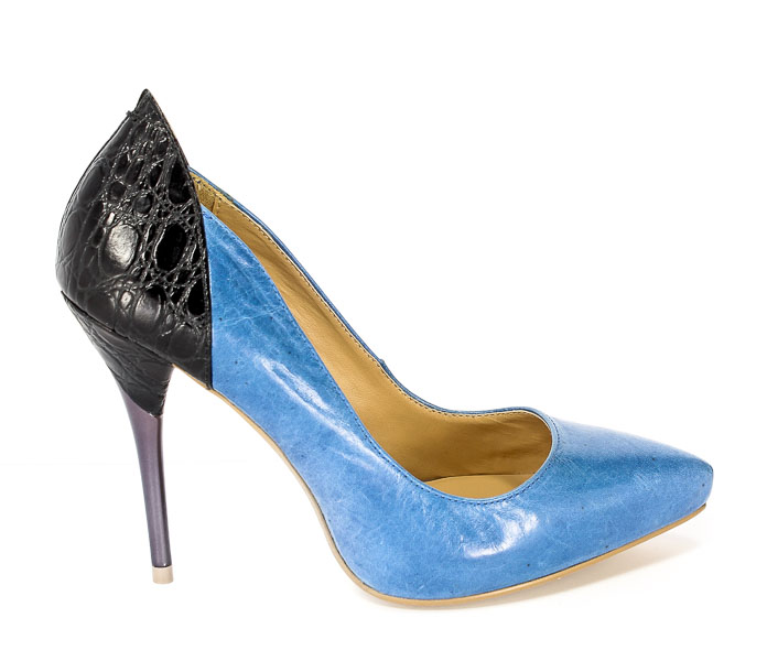 Czółenka Bronx 73608-B Blue-Black.Prz
