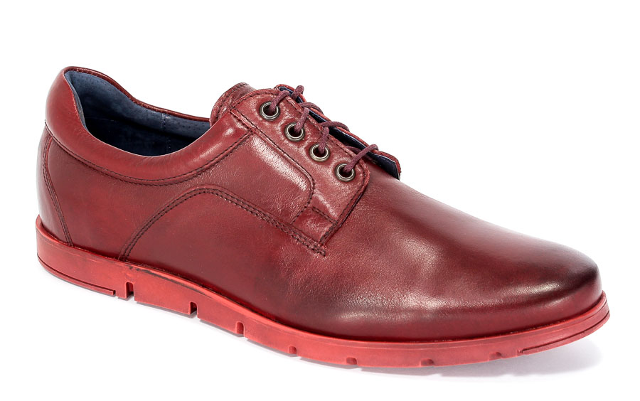 Półbuty Euro Moda 303/167/TR Bordo.