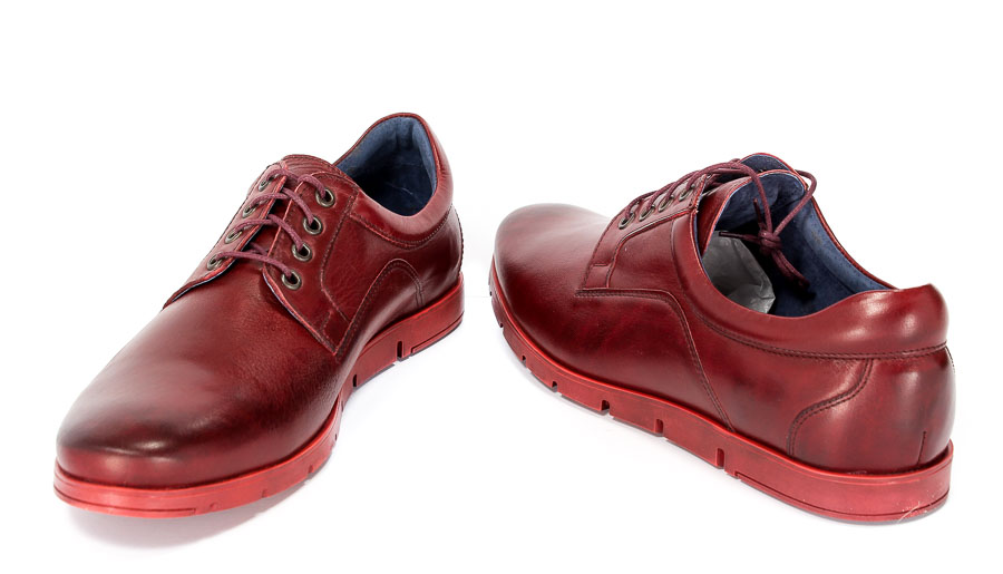 Półbuty Euro Moda 303/167/TR Bordo.