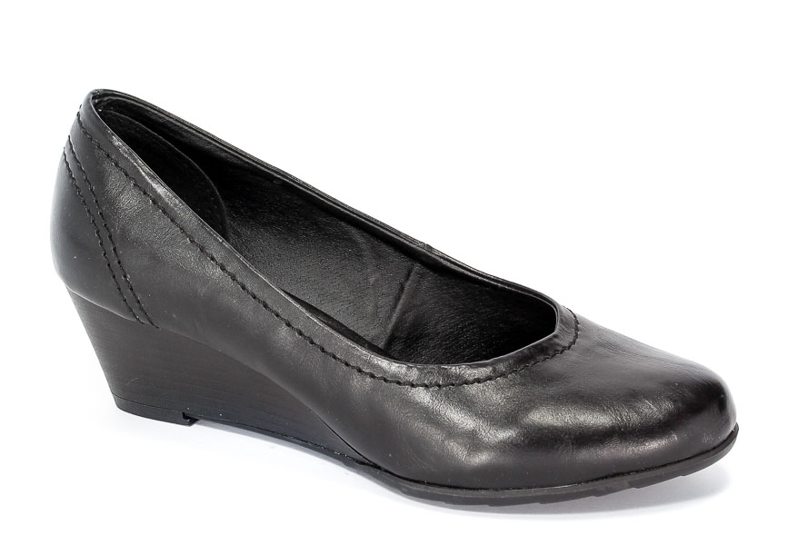 Czółenka Jana Soft Line 8-24364-29 Black.Prz