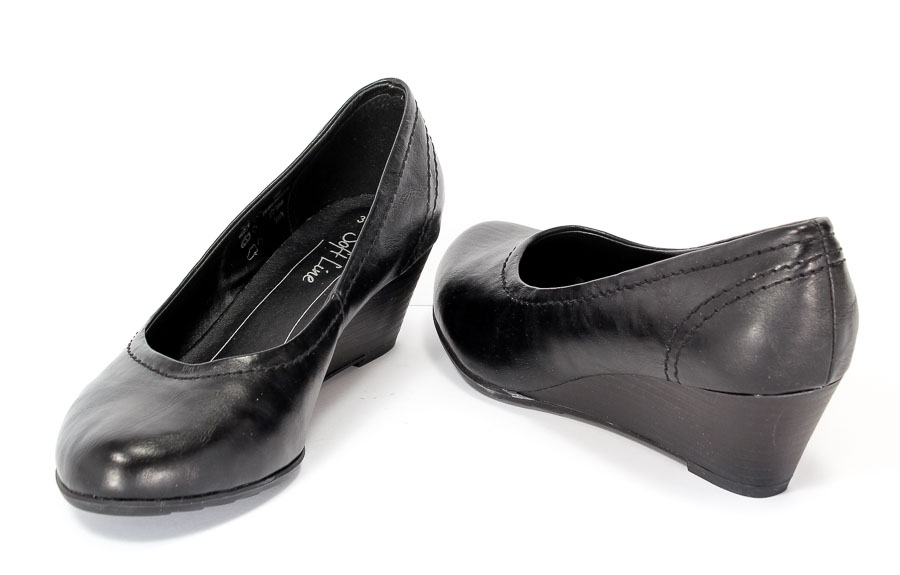 Czółenka Jana Soft Line 8-24364-29 Black.Prz