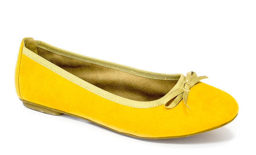 Baleriny Soft Line 8-22163-20 Yellow.Prz