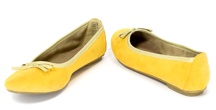 Baleriny Soft Line 8-22163-20 Yellow.Prz