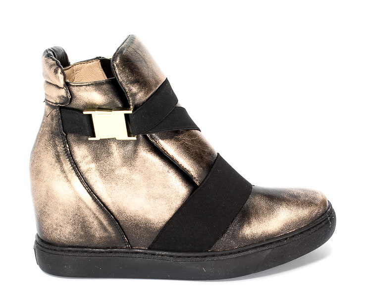 Sneakersy Eksbut 77-4492-G79 Czarny-Miedź Lic