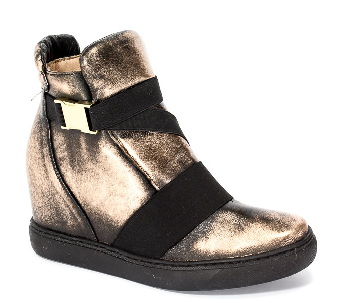 Sneakersy Eksbut 77-4492-G79 Czarny-Miedź Lic