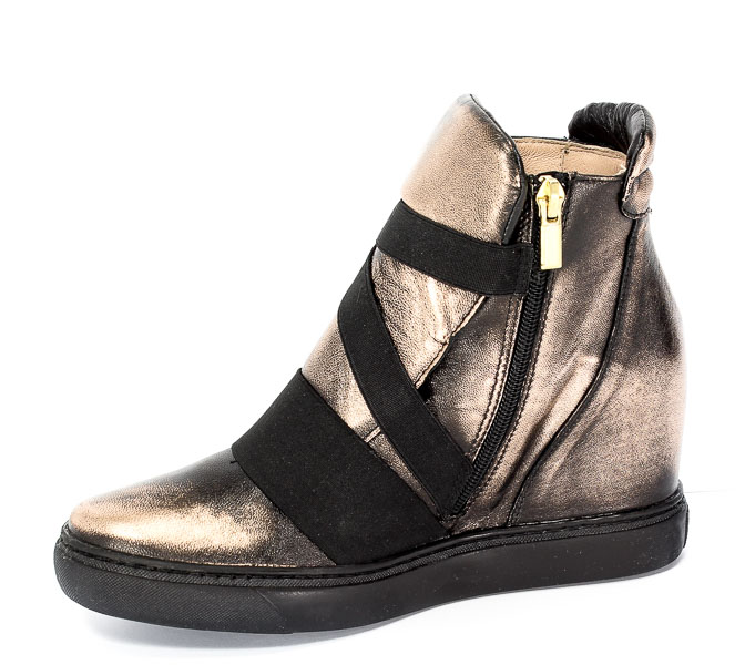 Sneakersy Eksbut 77-4492-G79 Czarny-Miedź Lic