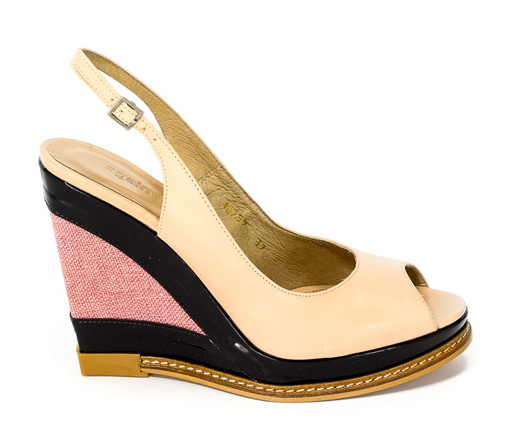 Czółenka letnie Again&Again 40759 Black-Pink.Prz