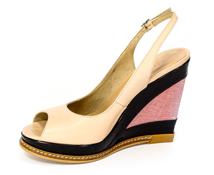 Czółenka letnie Again&Again 40759 Black-Pink.Prz
