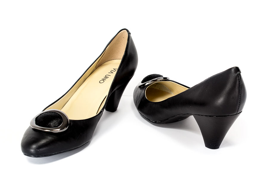 Czółenka Via Uno 11042503 Black.Prz