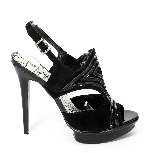Czółenka letnie Scaviola F234-603A Black.Prz