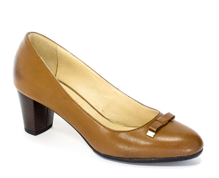 Czółenka Lizard 2601-2349-764 Brąz skóra.Prz