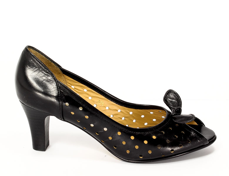 Czółenka letnie Deska 93236 B Czarny.Prz