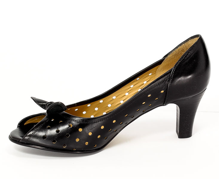 Czółenka letnie Deska 93236 B Czarny.Prz